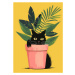 Ilustrace Cat In the Plant, Andreas Magnusson, 30 × 40 cm