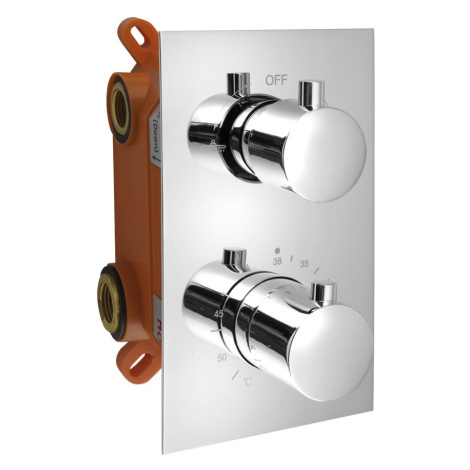 KIMURA podomítková sprchová termostatická baterie, box, 2 výstupy, chrom KU382 Sapho