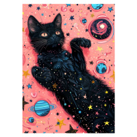 Ilustrace Candy Cat the Star II, Justyna Jaszke, 30 × 40 cm