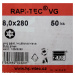 RAPI-TEC VG 8x280mm- válcová hlava, T40, žlutý / bílý, plný závit