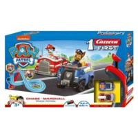 Autodráha Carrera First Paw Patrol/Tlapková Patrola 2,9m plast +2 auta na bat. v krabici 50x30x7