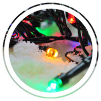 SOLIGHT 1V110-M LED venkovní vánoční řetěz, 50 LED, 5m, přívod 3m, 8 funkcí, časovač, IP44, více
