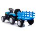 Mamido Dětský elektrický traktor s přívěsem New Holland modrý