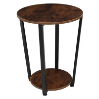 tectake 404215 odkládací stolek swindon 50x62,5cm - Industriální dřevo tmavé, rustikální - Indus