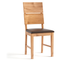 Dubová židle 02-BR, masiv, hnědá
