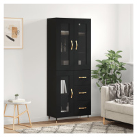 vidaXL Skříň highboard černá 69,5 x 34 x 180 cm kompozitní dřevo