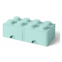 LEGO® úložný box 8 - se zásuvkami aqua 250 x 500 x 180 mm