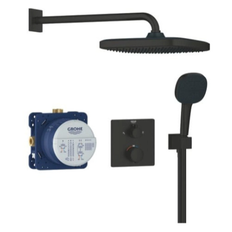 Grohe Precision Thermostat sprchový systém včetně podomítkového tělesa černá matná 348822430 G34