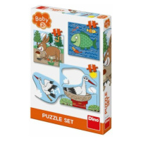 Baby puzzle set - Zvířátka: Kde žijí?