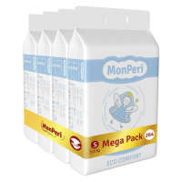 MONPERI Eco Comfort Pleny jednorázové S (3-6 kg) 264 ks - Mega Pack