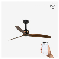 FARO COPPER FAN M, černá/dřevo, stropní ventilátor SMART