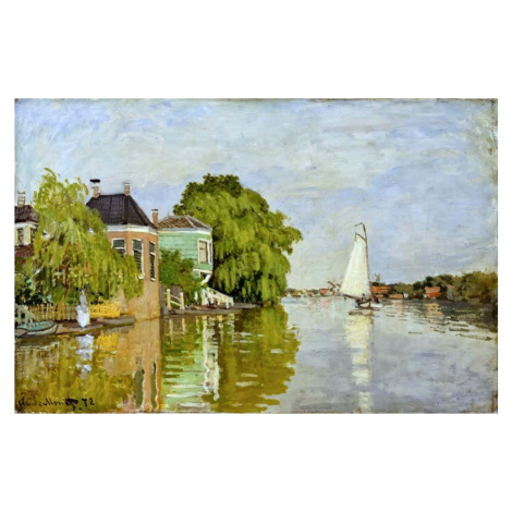 Reprodukce obrazu Claude Monet - Houses on the Achterzaan, 90 x 60 cm Fedkolor