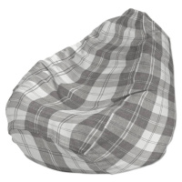 Dekoria Sedací vak s volbou látky - 3 velikosti, šedo - bílá kostka , Ø50 x 85 cm, Edinburgh, 11