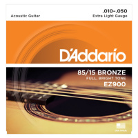 D'Addario EZ900 80/15 Bronze Extra Light - .010 - .050
