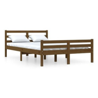 Rám postele medově hnědý masivní dřevo 140 × 200 cm, 814822