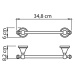 Gedy NEVIS držák ručníků 300x82mm, chrom