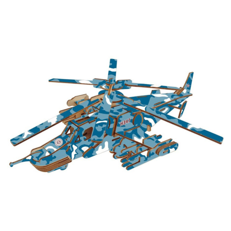Woodcraft construction kit Woodcraft Dřevěné 3D puzzle Bojový vrtulník Black shark