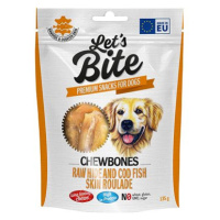 Let’s Bite Chewbones Raw hide and cod fish skin roulade 135 g