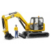 BRUDER 02466 Pásový minibagr CATERPILLAR s figurkou