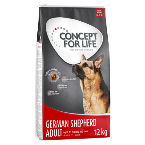Výhodné balení Concept for Life 2 x velké balení - Německý ovčák Adult (2 x 12 kg)