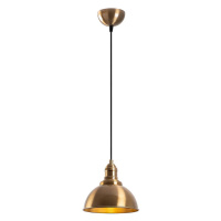 Závěsné svítidlo v bronzové barvě s kovovým stínidlem ø 21 cm Varzan – Opviq lights