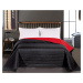 ArtFlhf Přehoz na postel SALICE | černá/červená 200 x 220 cm