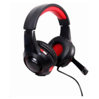 GEMBIRD sluchátka s mikrofonem GHS-U-5.1-01, gaming, 5.1 surround, černo-červená, USB