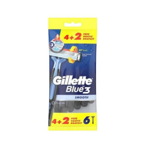 Gillette Blue3 strojek 6ks - Smooth (sáček)