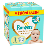 PAMPERS Premium care monthly velikost 1 plenky 2-5kg 156 kusů