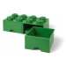 LEGO® úložný box 8 - se zásuvkami zelená 250 x 500 x 180 mm