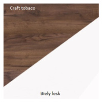 ArtCross Obývací stěna KING | 2 Barva: Craft tobaco / bílý lesk