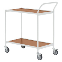 HelgeNyberg Stolový vozík, 2 etáže, d x š 800 x 420 mm, šedá / buk, od 5 ks