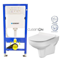 GEBERIT DuofixBasic bez tlačítka + WC CERSANIT CITY NEW CLEANON + WC SEDÁTKO SLIM 458.103.00.1 X