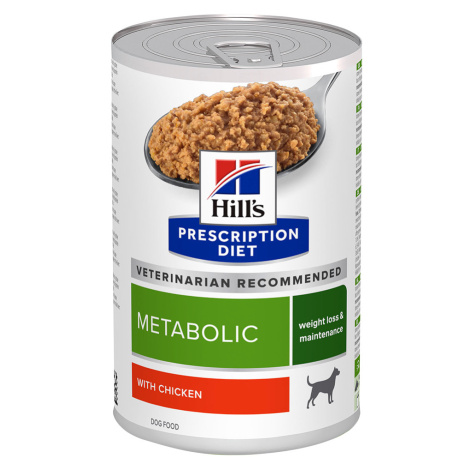 Hill's Prescription Diet, 36 x 360g / 370g - 24 + 12 zdarma - Metabolic Weight Management s kuře Hills