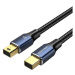 Vention Cotton Braided Mini DP Male to Male 8K HD Cable 2m Blue Aluminum Alloy Type