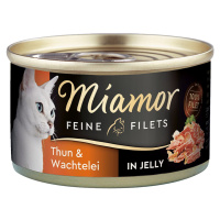 Miamor Feine Filets v želé s tuňákem a křepelčími vejci, 100 g 48x100g