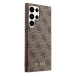 Guess GUHCS23LG4GFBR hard silikonové pouzdro Samsung Galaxy S23 ULTRA 5G brown 4G Metal Gold Log