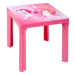 STAR PLUS - Dětský zahradní nábytek - Plastový stůl růžový