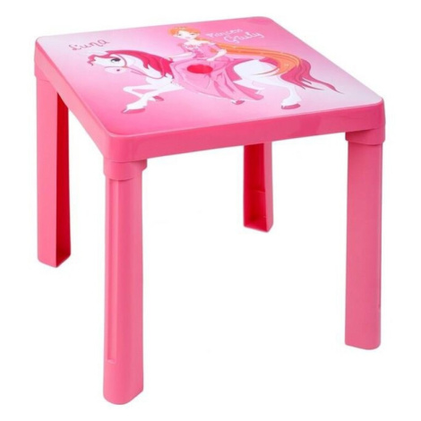 STAR PLUS - Dětský zahradní nábytek - Plastový stůl růžový