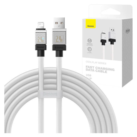 Kabel Fast Charging cable Baseus USB-A to Lightning CoolPlay Series 2m, 2.4A, white (69321726267