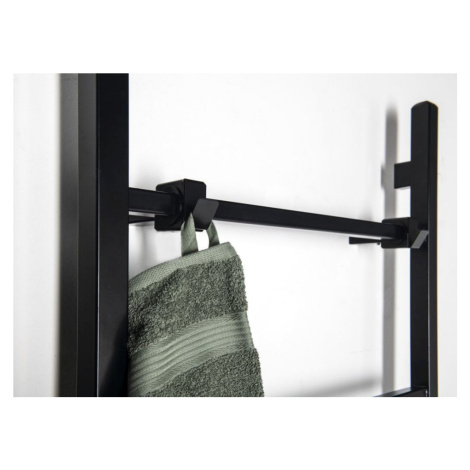SAPHO BARBO elektrický sušák ručníků, hranatý, 600x1600 mm, 160 W, černá mat BB906