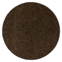 Vopi koberce AKCE: 100x100 (průměr) kruh cm Eton 97 hnědý koberec kulatý - 100x100 (průměr) kruh