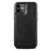 iCarer kožené pouzdro na iPhone 12 Mini 5.4" Oil wax real leather back cover Black