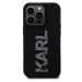 Karl Lagerfeld 3D Rubber Glitter Logo Karl Kryt iPhone 15 Pro černé