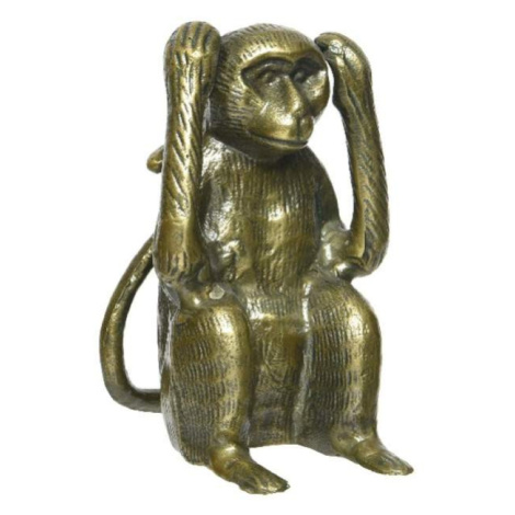 Opice hliníková nevidí, neslyší nebo nemluví 18,5cm zlatá nemluví Kaemingk