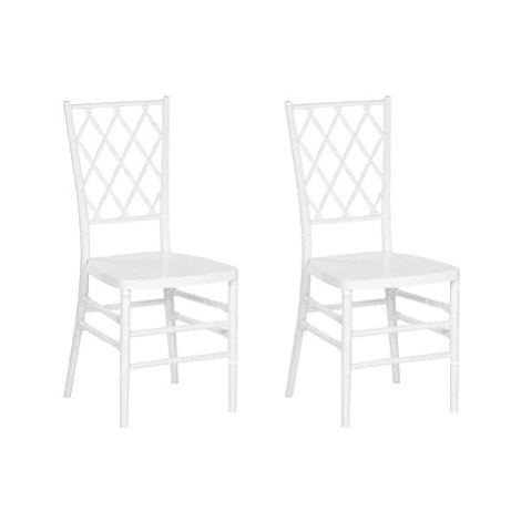 Sada 2 jídelních židlí, bílá CLARION, 250965 BELIANI