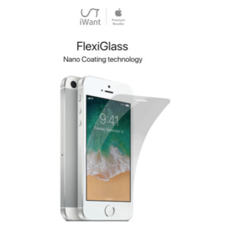 iWant FlexiGlass 2D tvrzené sklo 0,2mm / tvrdost 9H Apple iPhone SE/5S/5 Čirá