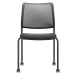 TrendOffice Jednací židle TO-SYNC meet, se síťovaným opěradlem, bal.j. 4 ks, černá, s kolečky