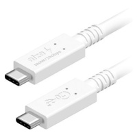 AlzaPower Core USB-C to USB-C USB4 100W 0.5m bílý