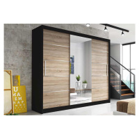 IDZ Šatní skříň Multi 23 (233 cm) Barva dřeva: Sonoma + Černá
